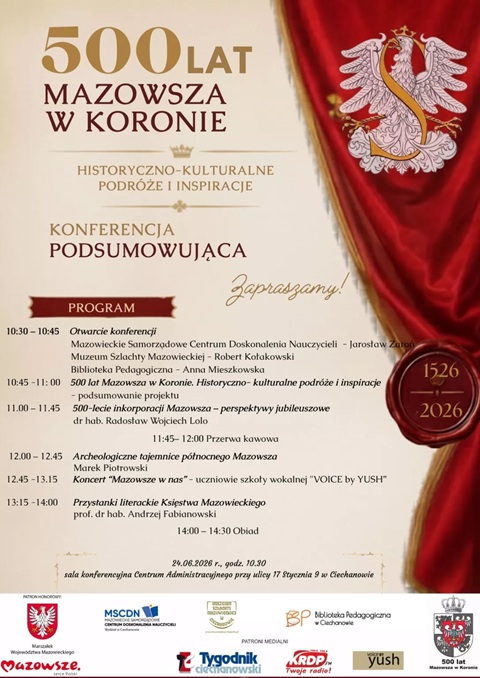 24 czerwca 2026 - konferencja podsumowująca projekt "500 la…